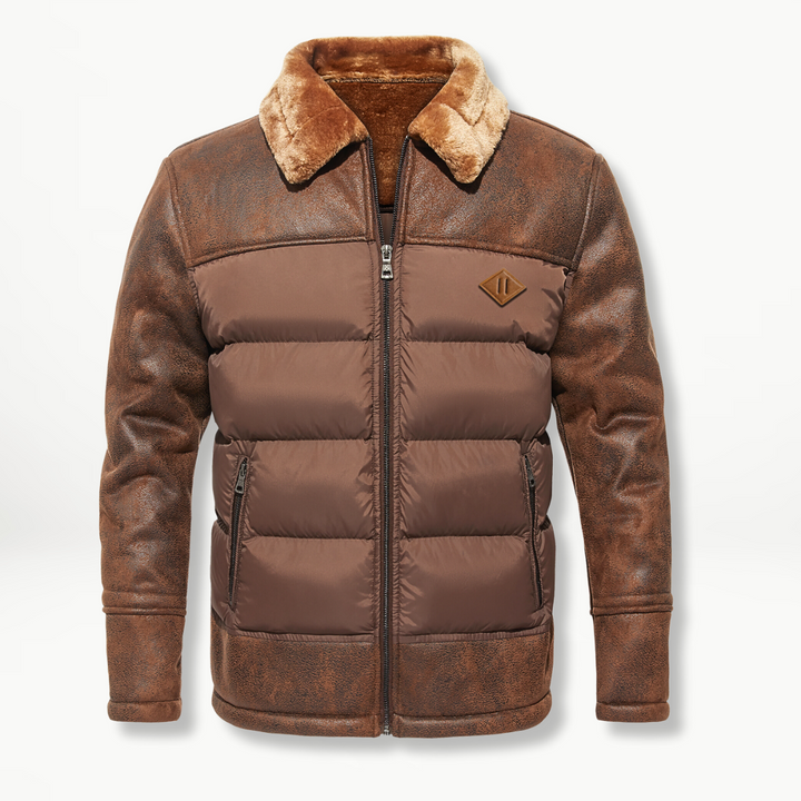 Anspruchsvolle und warme Fleecejacke für Herren, ideal für kalte Tage und Outdoor-Aktivitäten.