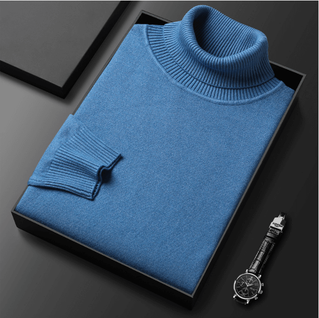 Luxuriöser Premium-Rollkragenpullover für Männer, ideal für kalte Tage und stilvolle Outfits