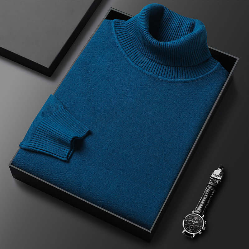 Luxuriöser Premium-Rollkragenpullover für Männer, ideal für kalte Tage und stilvolle Outfits