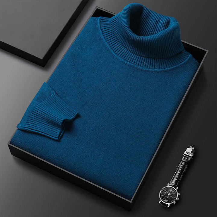 Luxuriöser Premium-Rollkragenpullover für Männer, ideal für kalte Tage und stilvolle Outfits