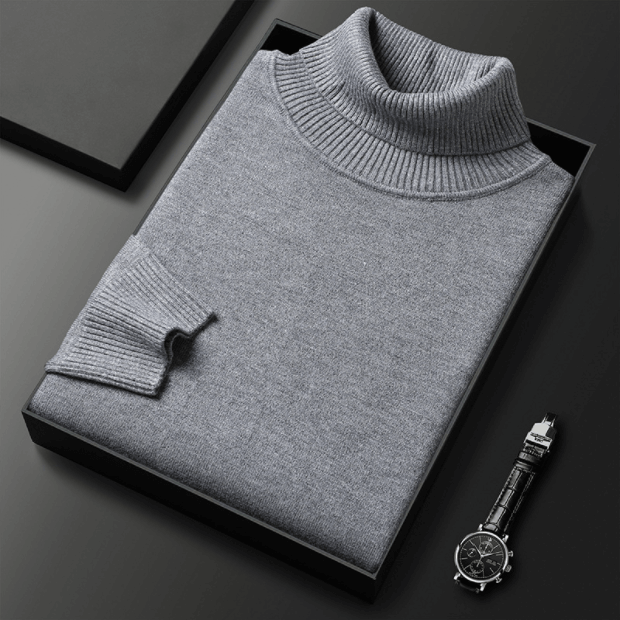 Luxuriöser Premium-Rollkragenpullover für Männer, ideal für kalte Tage und stilvolle Outfits