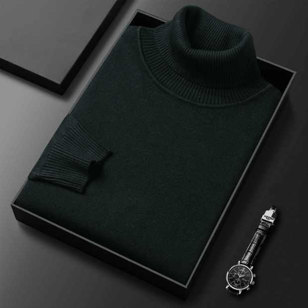 Luxuriöser Premium-Rollkragenpullover für Männer, ideal für kalte Tage und stilvolle Outfits