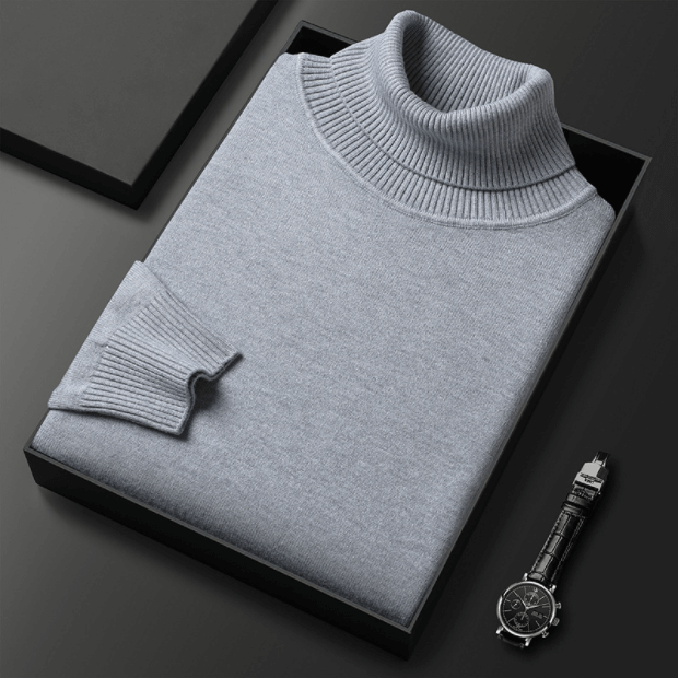 Luxuriöser Premium-Rollkragenpullover für Männer, ideal für kalte Tage und stilvolle Outfits