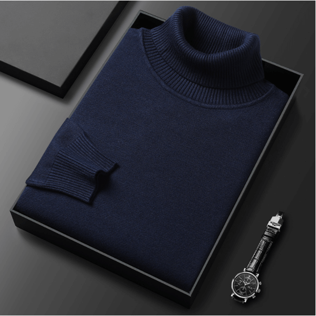 Luxuriöser Premium-Rollkragenpullover für Männer, ideal für kalte Tage und stilvolle Outfits