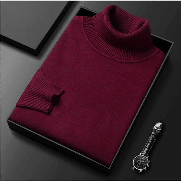 Luxuriöser Premium-Rollkragenpullover für Männer, ideal für kalte Tage und stilvolle Outfits