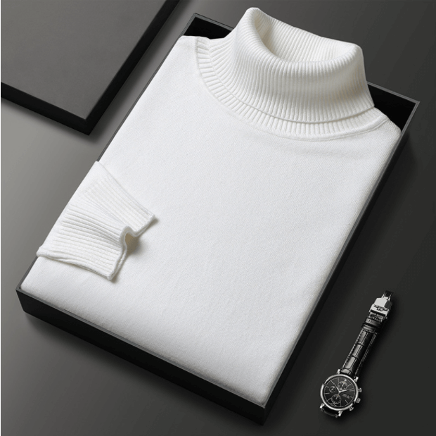 Luxuriöser Premium-Rollkragenpullover für Männer, ideal für kalte Tage und stilvolle Outfits