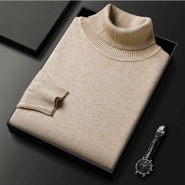 Luxuriöser Premium-Rollkragenpullover für Männer, ideal für kalte Tage und stilvolle Outfits