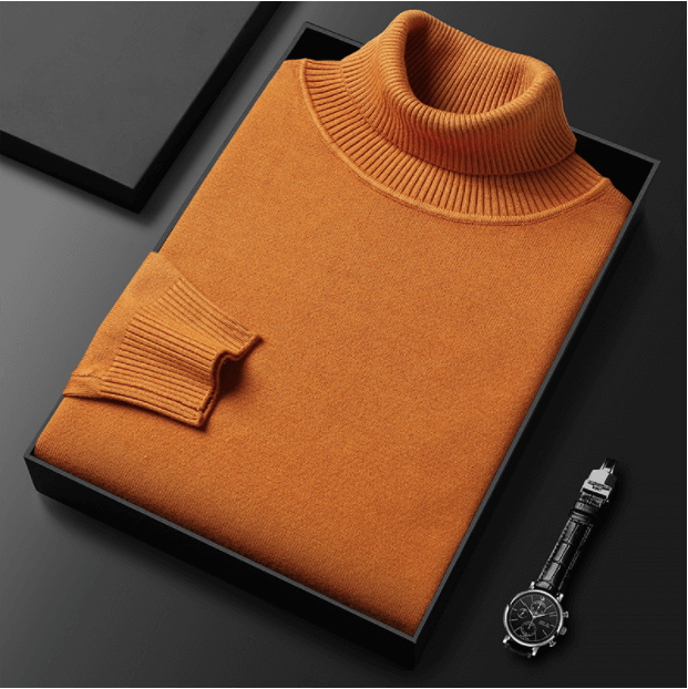 Luxuriöser Premium-Rollkragenpullover für Männer, ideal für kalte Tage und stilvolle Outfits