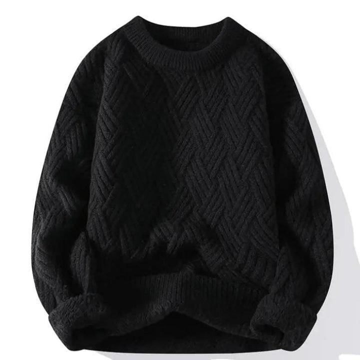 Pullover mit strukturiertem Rundhalsausschnitt für Männer, stilvoll und komfortabel für den Herbst und Winter