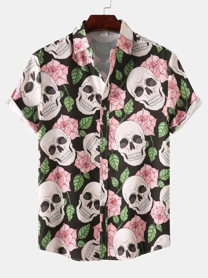 Punkiges Freizeithemd für den Sommer mit leichtem, atmungsaktivem Material und rebellischem Design.