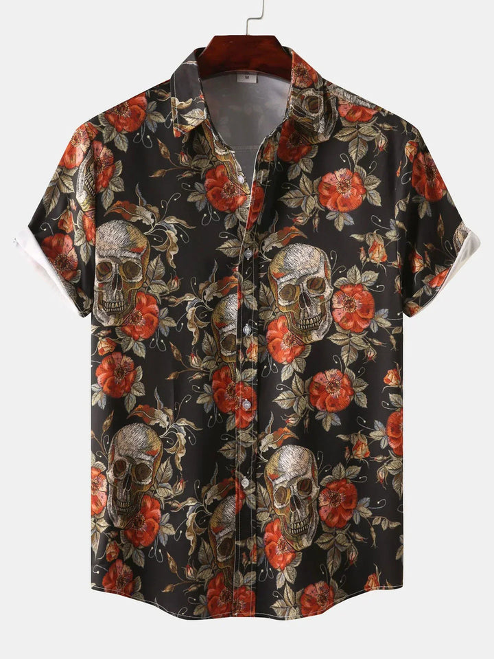 Punkiges Freizeithemd für den Sommer mit leichtem, atmungsaktivem Material und rebellischem Design.