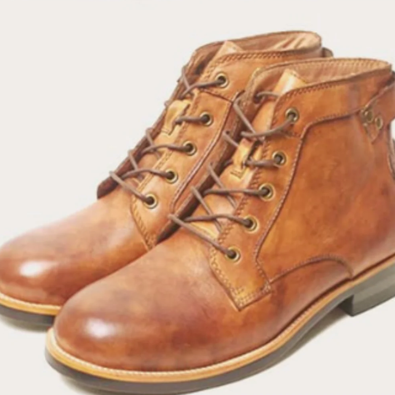 Robuste Retro-Schnürstiefel für Männer mit klassischem Design und hoher Alltagstauglichkeit