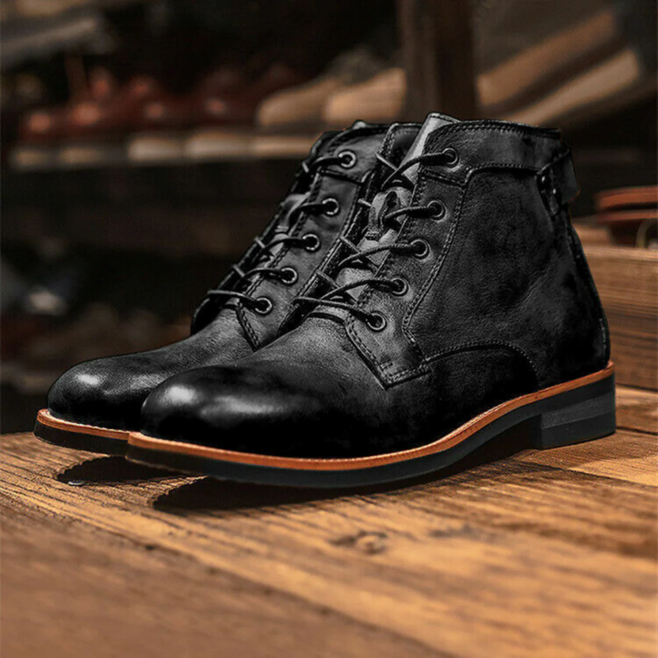 Robuste Retro-Schnürstiefel für Männer mit klassischem Design und hoher Alltagstauglichkeit