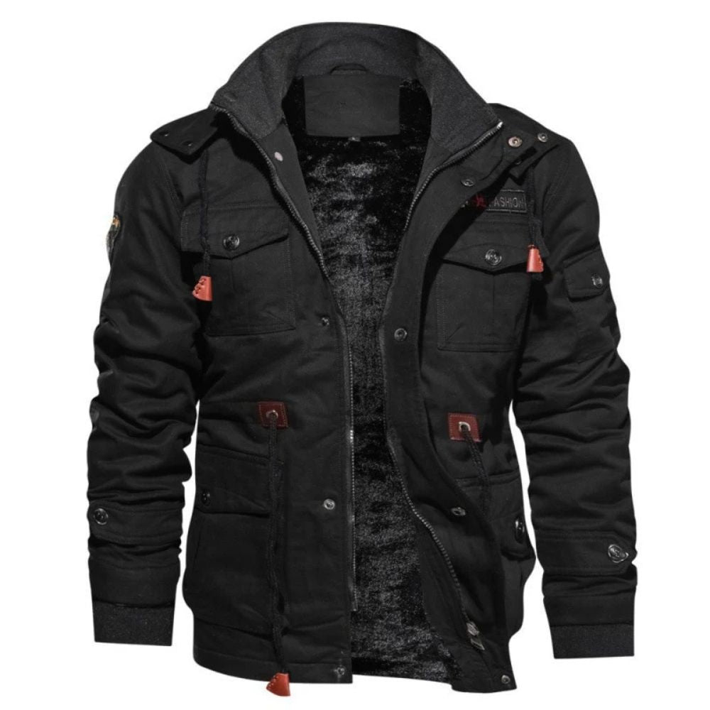 Robuste warme Jacke für Männer, ideal für Herbst- und Wintertage, bietet Komfort und Haltbarkeit.