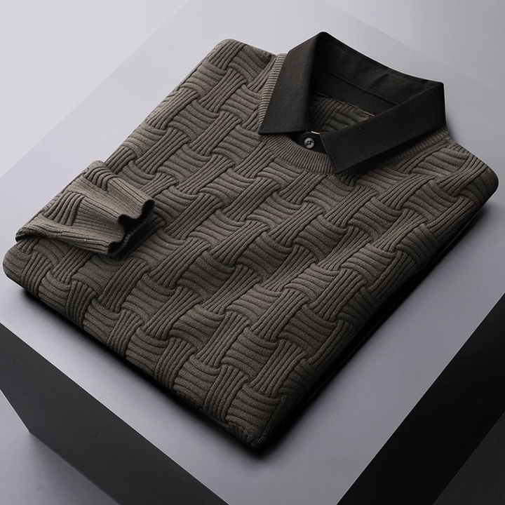 Schicker eleganter Pullover für Männer, ideal für Herbst- und Wintertage, kombiniert Stil und Komfort.
