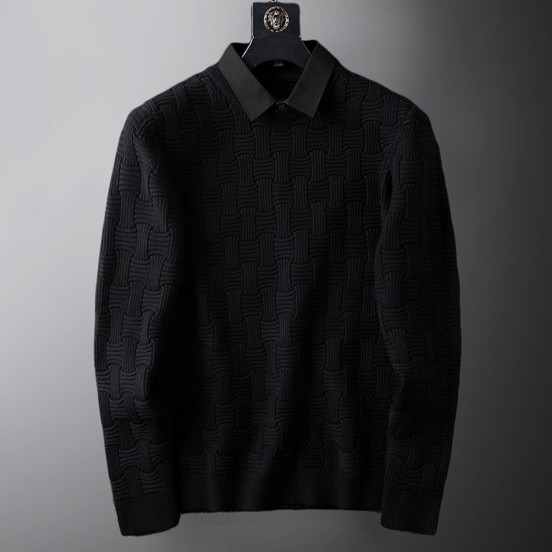 Schicker eleganter Pullover für Männer, ideal für Herbst- und Wintertage, kombiniert Stil und Komfort.