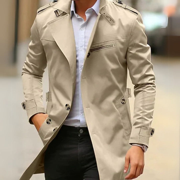 Schicker Trenchcoat für Männer – eleganter Mantel für Herbst- und Wintertage