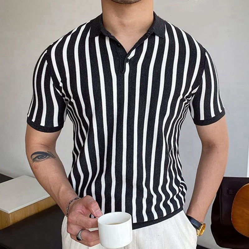 Schickes Herren gestreiftes Sommer-Polo – stilvoll, bequem und perfekt für warme Tage