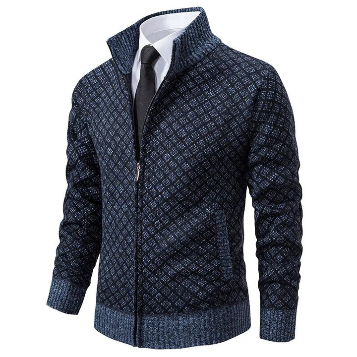 Schlanker Pullover mit Reißverschluss für Männer – elegantes und bequemes Design für Herbst und Winter.