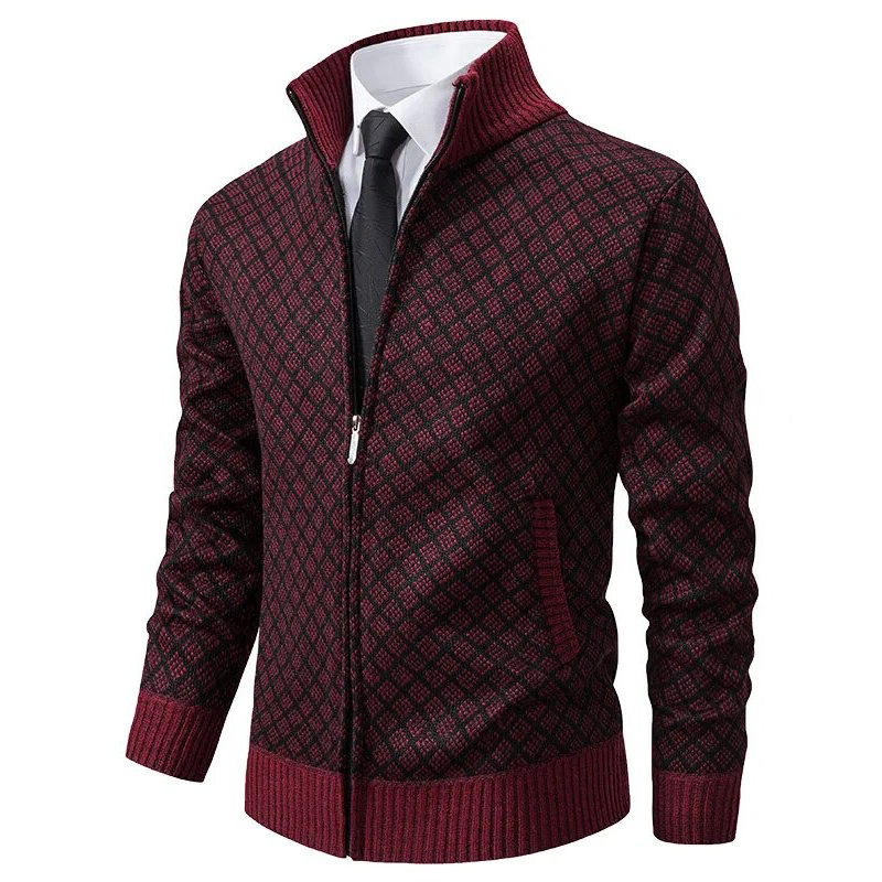 Schlanker Pullover mit Reißverschluss für Männer – elegantes und bequemes Design für Herbst und Winter.