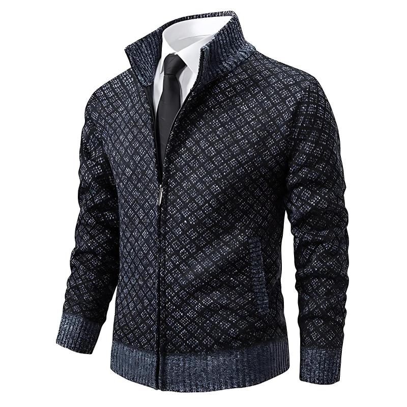 Schlanker Pullover mit Reißverschluss für Männer – elegantes und bequemes Design für Herbst und Winter.