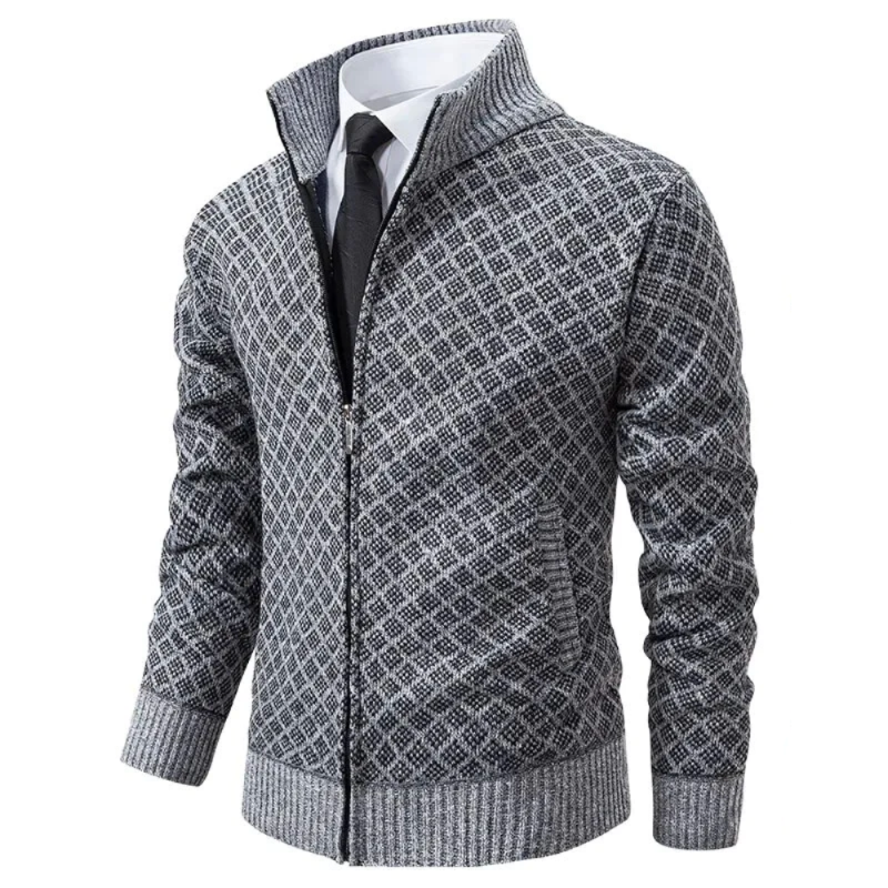 Schlanker Pullover mit Reißverschluss für Männer – elegantes und bequemes Design für Herbst und Winter.