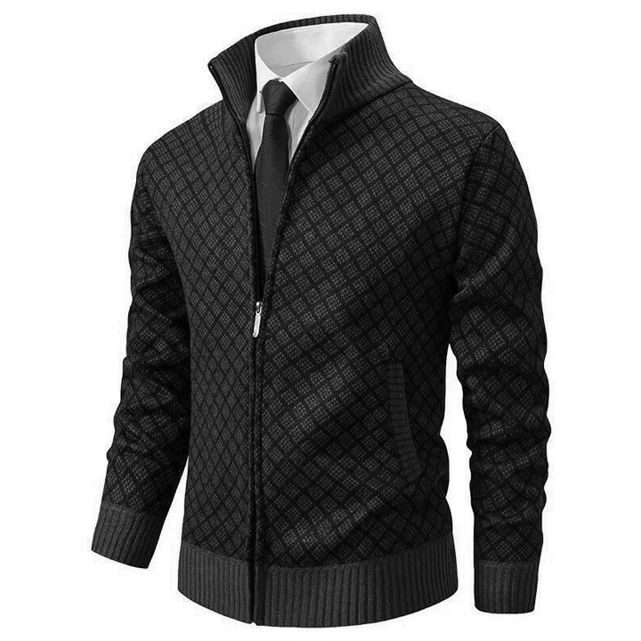 Schlanker Pullover mit Reißverschluss für Männer – elegantes und bequemes Design für Herbst und Winter.