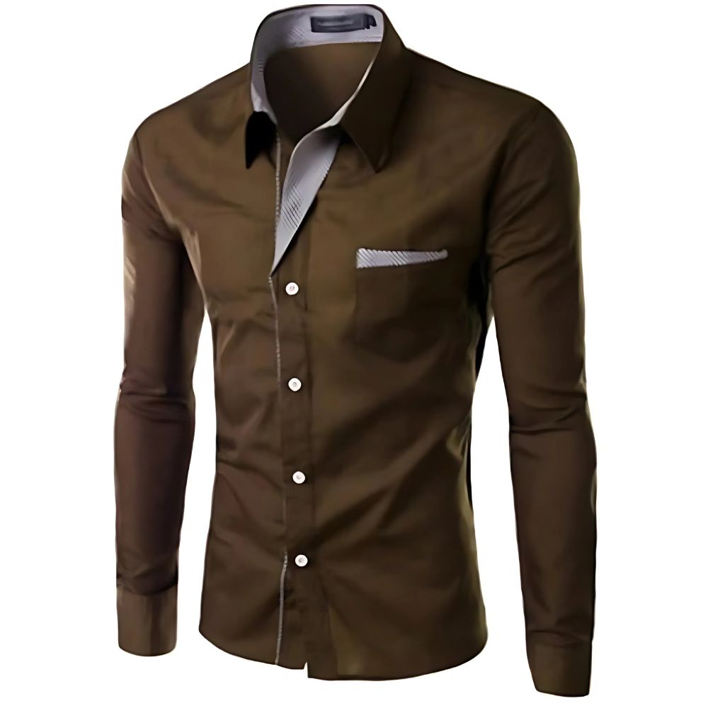 Slim Fit Bluse für Männer – Elegantes Design und hoher Tragekomfort für Herbst- und Wintertage.