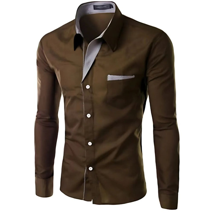Slim Fit Bluse für Männer – Elegantes Design und hoher Tragekomfort für Herbst- und Wintertage.