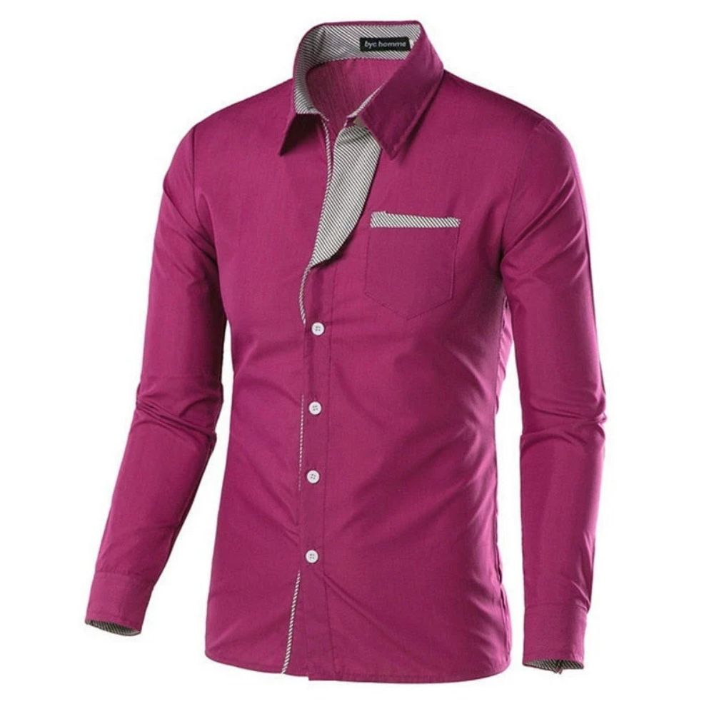Slim Fit Bluse für Männer – Elegantes Design und hoher Tragekomfort für Herbst- und Wintertage.