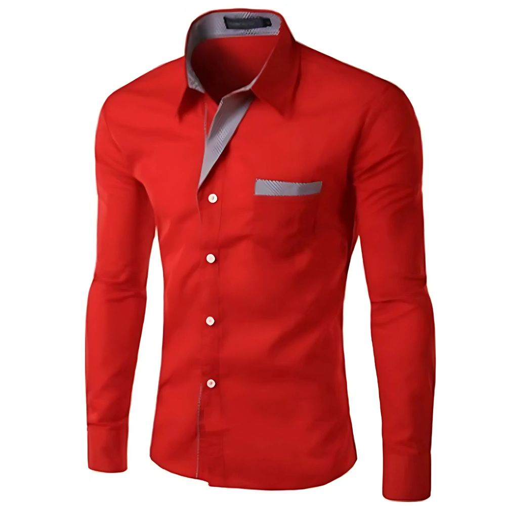 Slim Fit Bluse für Männer – Elegantes Design und hoher Tragekomfort für Herbst- und Wintertage.