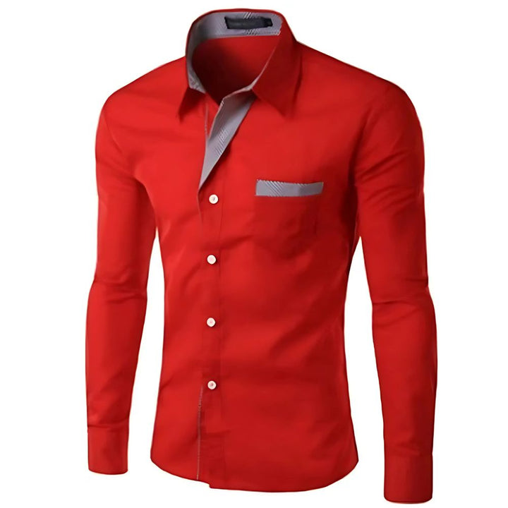 Slim Fit Bluse für Männer – Elegantes Design und hoher Tragekomfort für Herbst- und Wintertage.