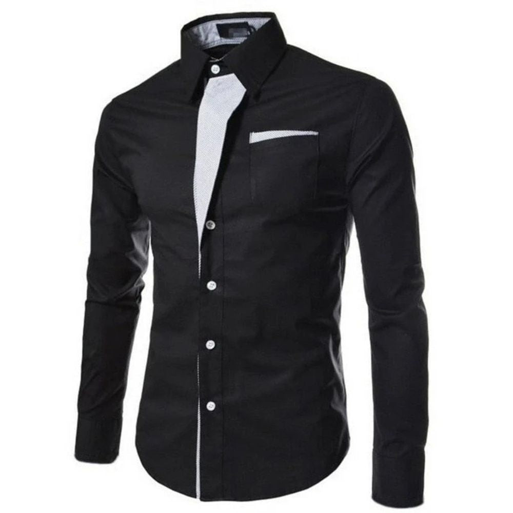 Slim Fit Bluse für Männer – Elegantes Design und hoher Tragekomfort für Herbst- und Wintertage.