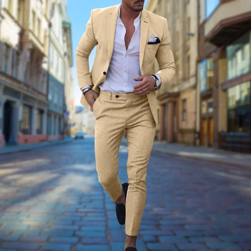 Eleganter Slim Fit Herrenanzug für Hochzeitsgäste – stilvoller Anzug mit moderner Passform für besondere Anlässe