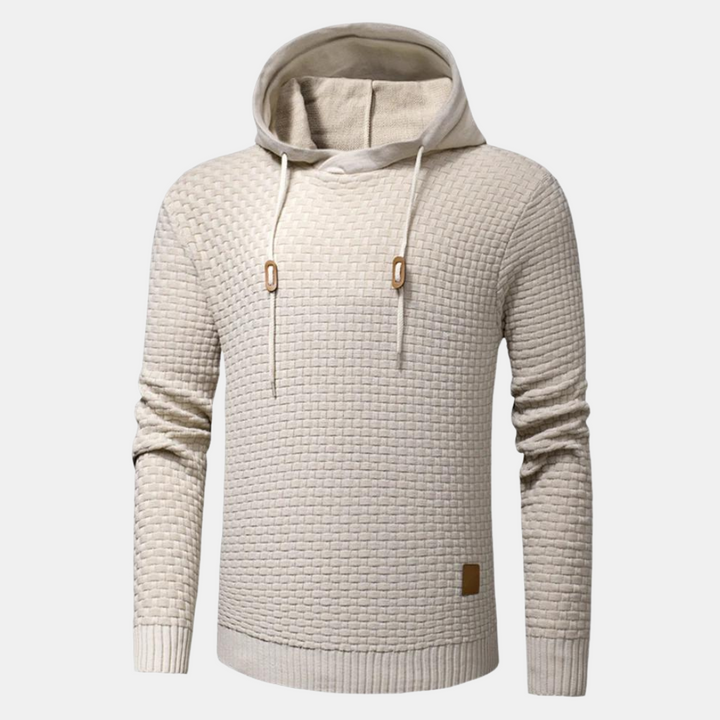 Herren-Hoodie im Slim Fit Stil, mit Kapuze und Kängurutasche, ideal für sportlich-legere Looks.