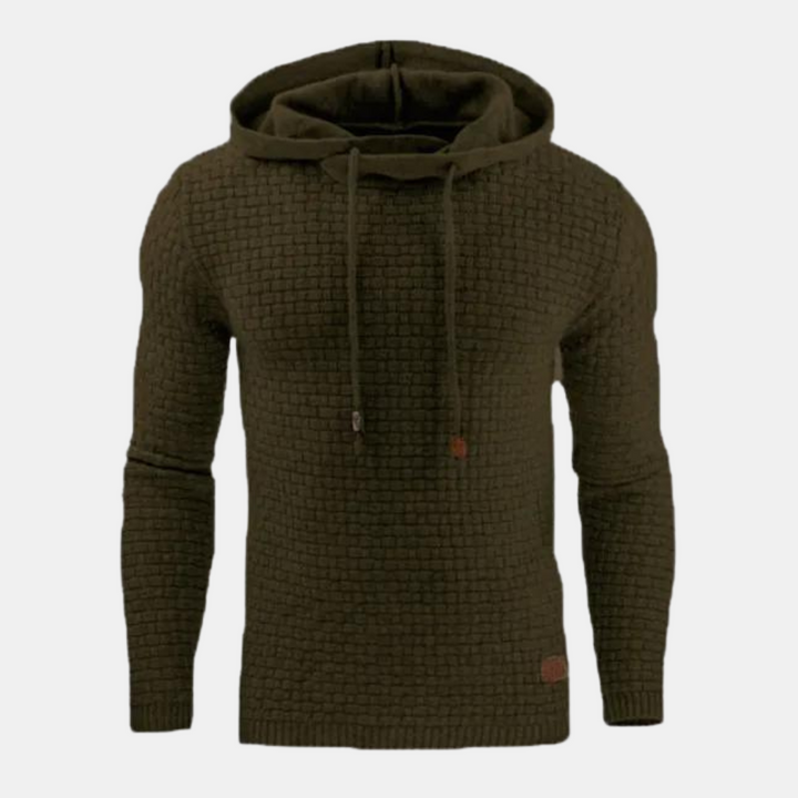 Herren-Hoodie im Slim Fit Stil, mit Kapuze und Kängurutasche, ideal für sportlich-legere Looks.