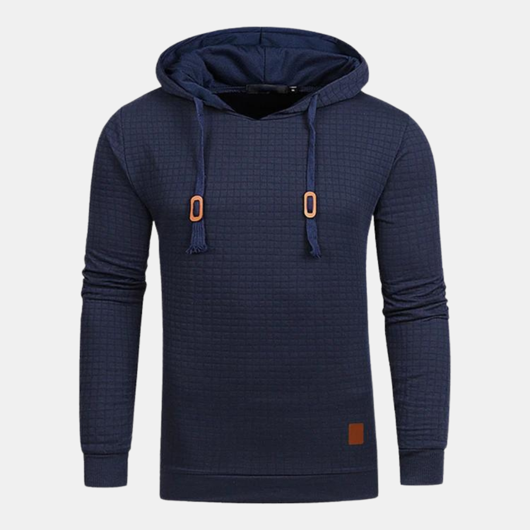 Herren-Hoodie im Slim Fit Stil, mit Kapuze und Kängurutasche, ideal für sportlich-legere Looks.