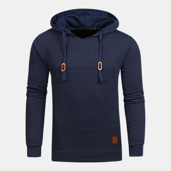 Herren-Hoodie im Slim Fit Stil, mit Kapuze und Kängurutasche, ideal für sportlich-legere Looks.