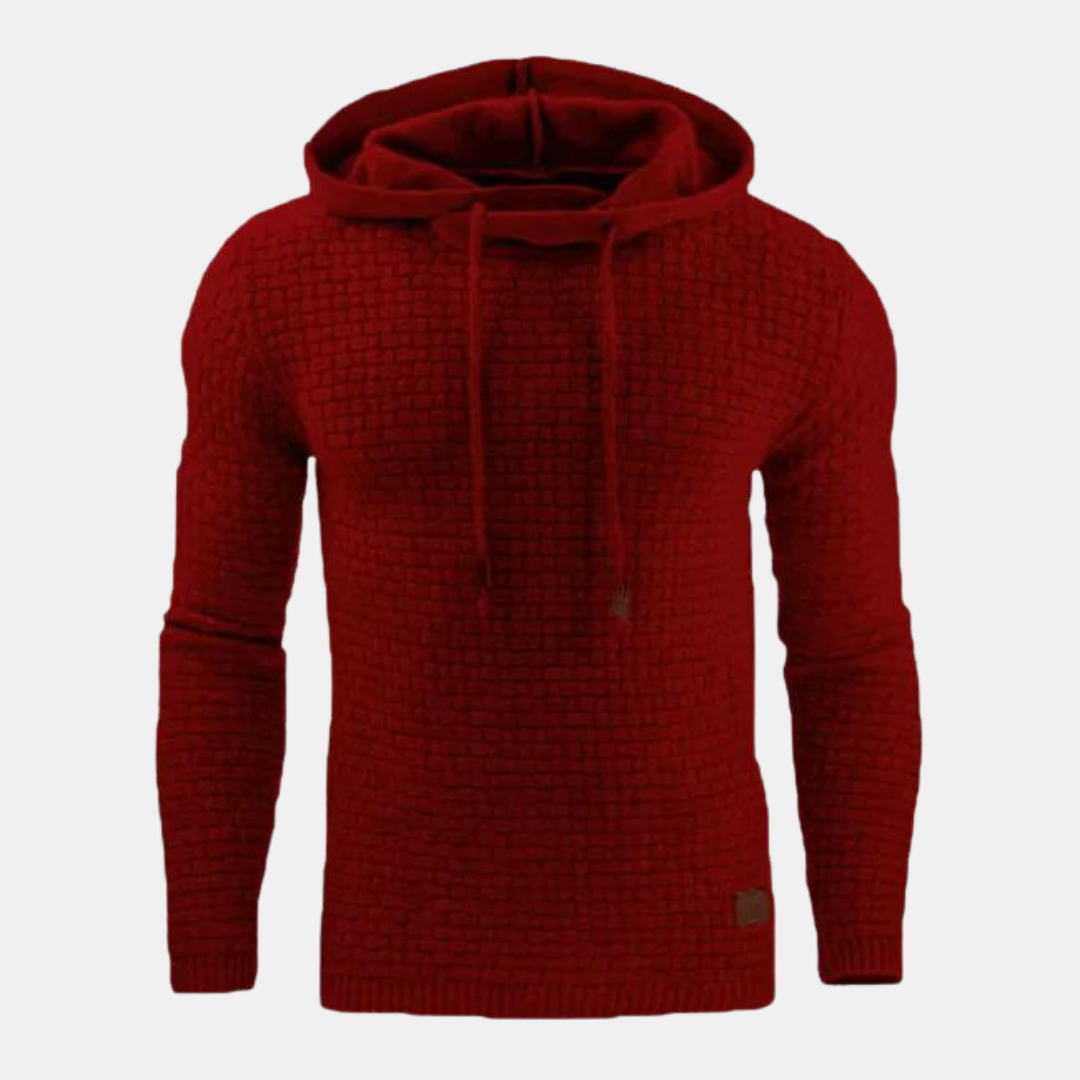 Herren-Hoodie im Slim Fit Stil, mit Kapuze und Kängurutasche, ideal für sportlich-legere Looks.