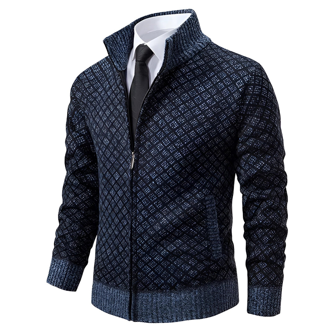 Stilvolle Herren-Winterjacke mit Reißverschluss, warm und modern für den Winter