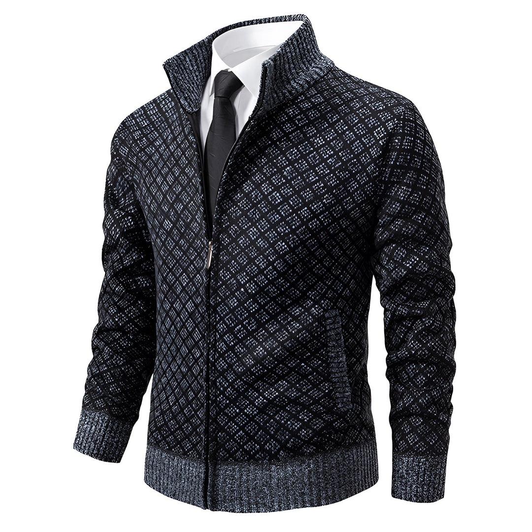 Stilvolle Herren-Winterjacke mit Reißverschluss, warm und modern für den Winter