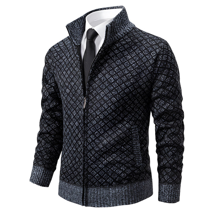 Stilvolle Herren-Winterjacke mit Reißverschluss, warm und modern für den Winter