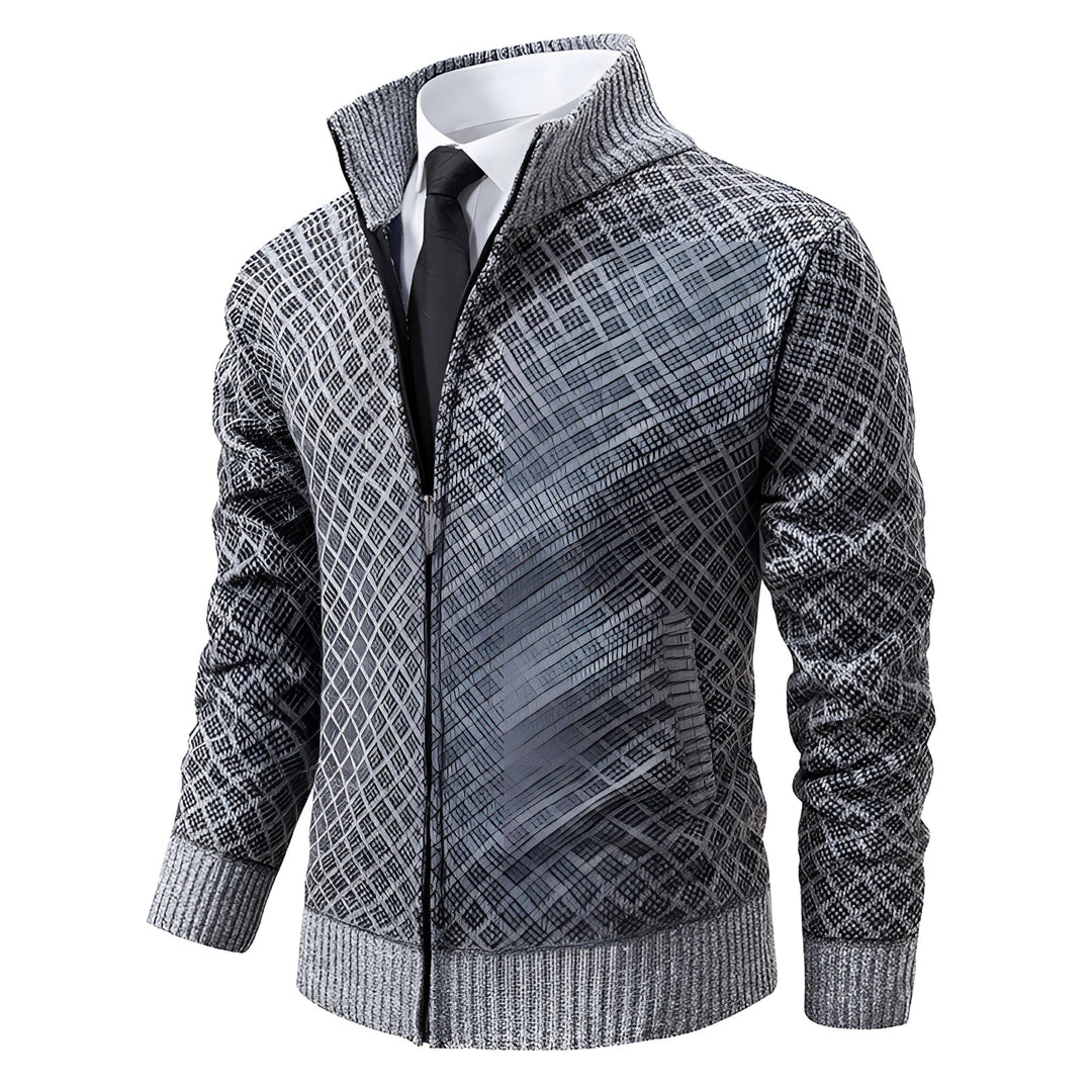 Stilvolle Herren-Winterjacke mit Reißverschluss, warm und modern für den Winter