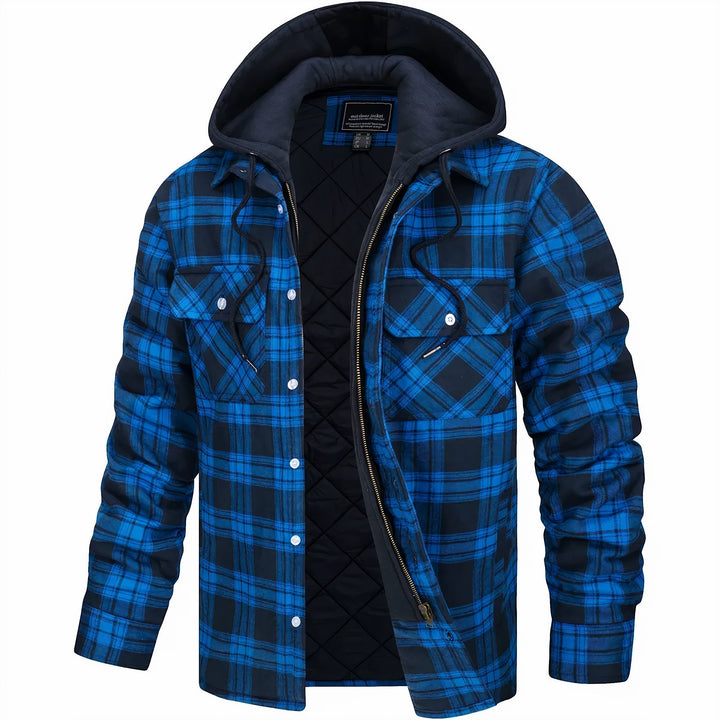  Karierte Winterjacke für Männer, stilvoll und warm für kalte Tage