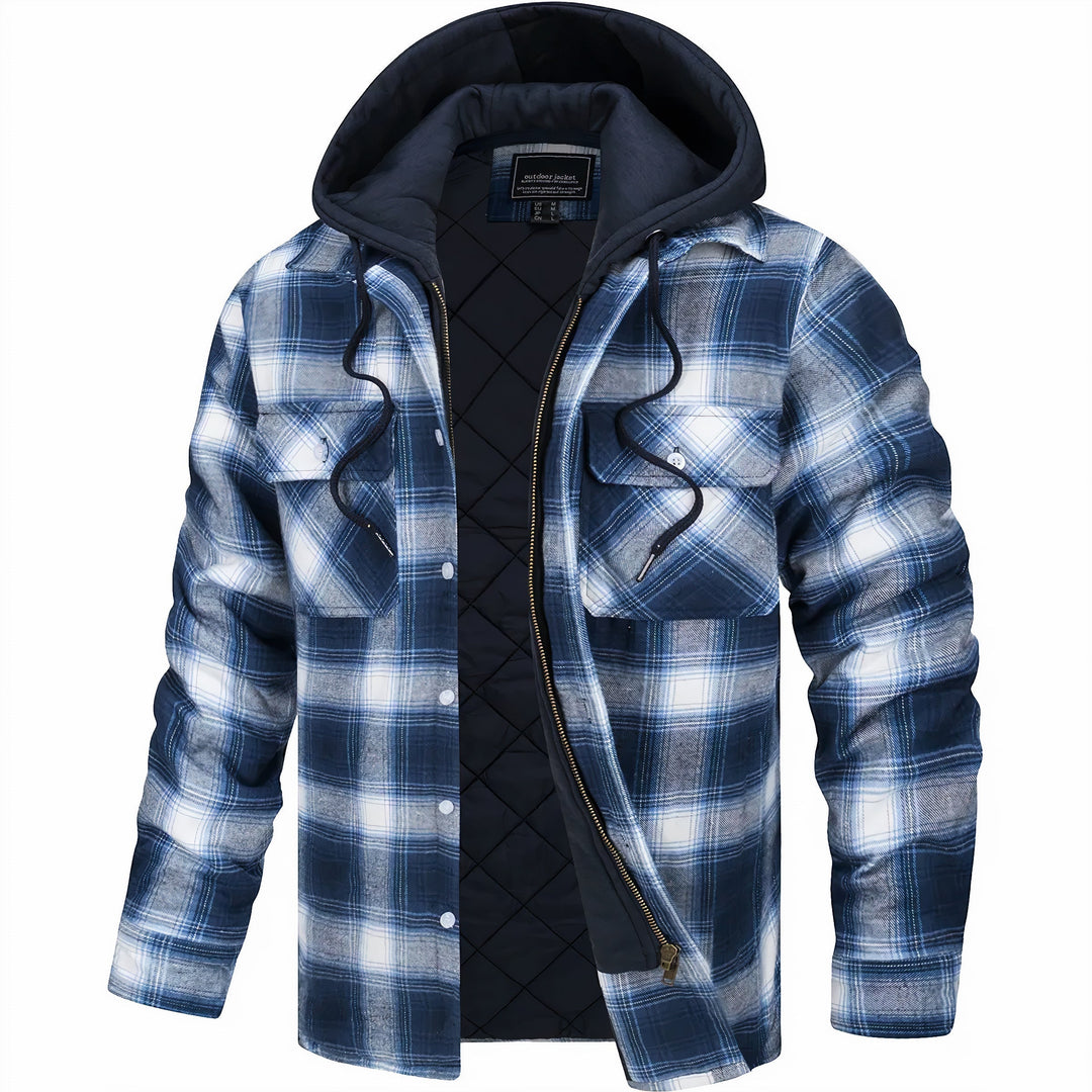  Karierte Winterjacke für Männer, stilvoll und warm für kalte Tage