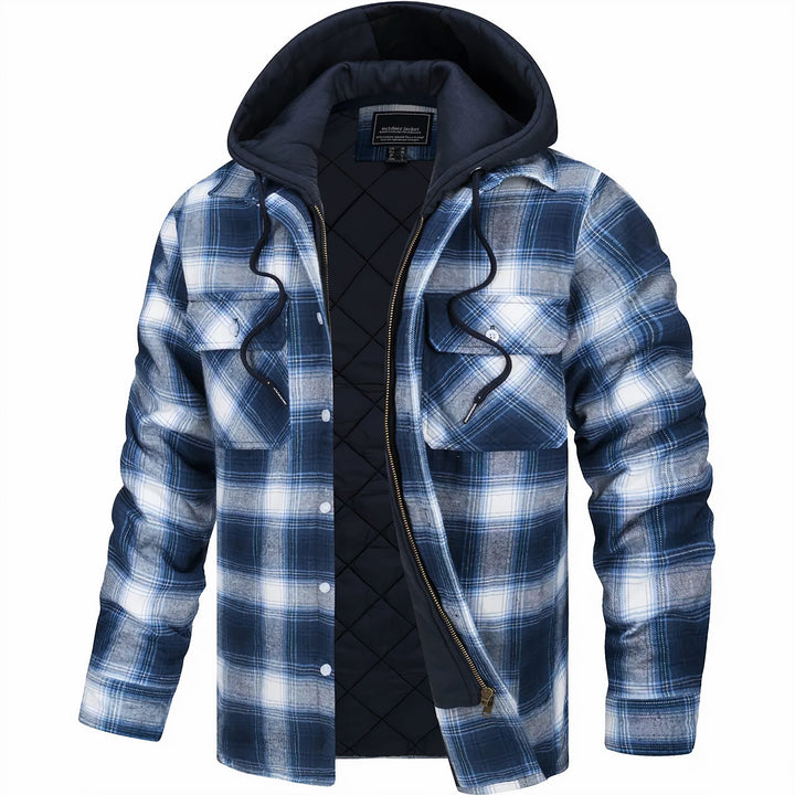  Karierte Winterjacke für Männer, stilvoll und warm für kalte Tage