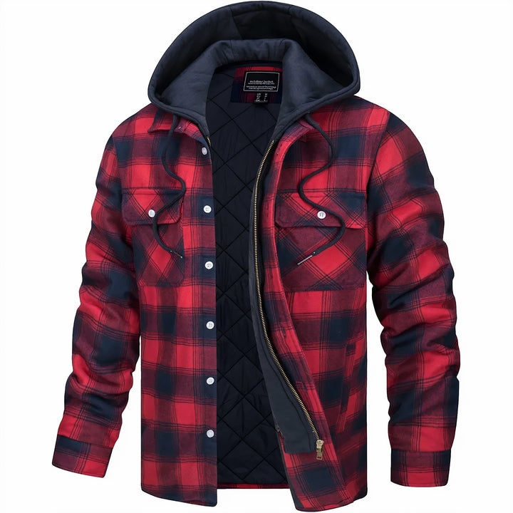  Karierte Winterjacke für Männer, stilvoll und warm für kalte Tage