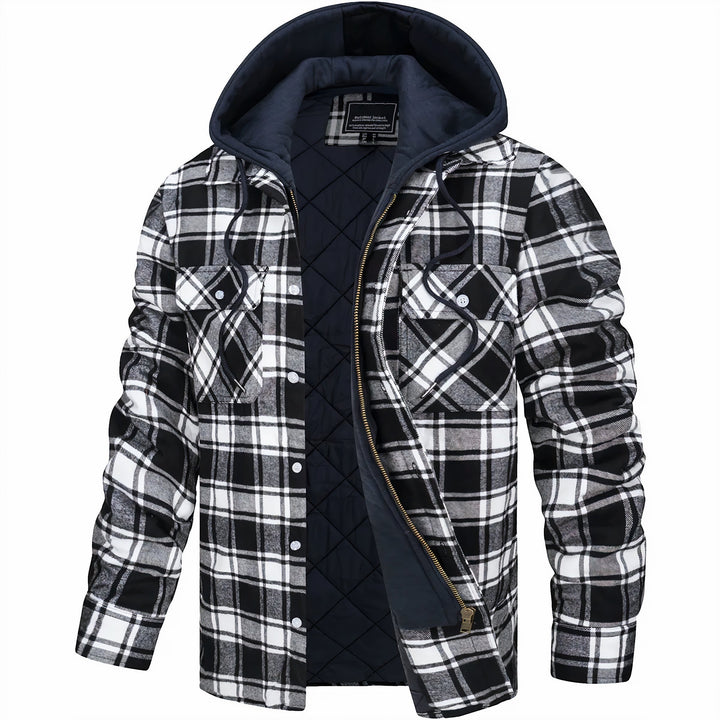  Karierte Winterjacke für Männer, stilvoll und warm für kalte Tage