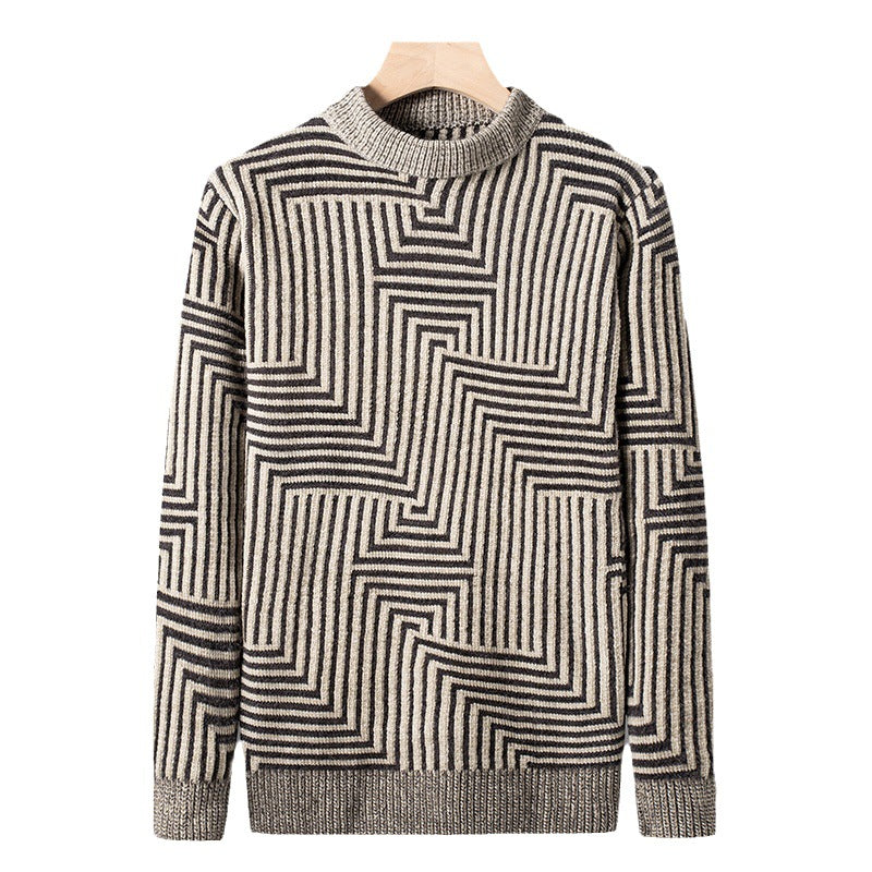 Eleganter Pullover mit stilvollem Muster für Herren, ideal für den Winter