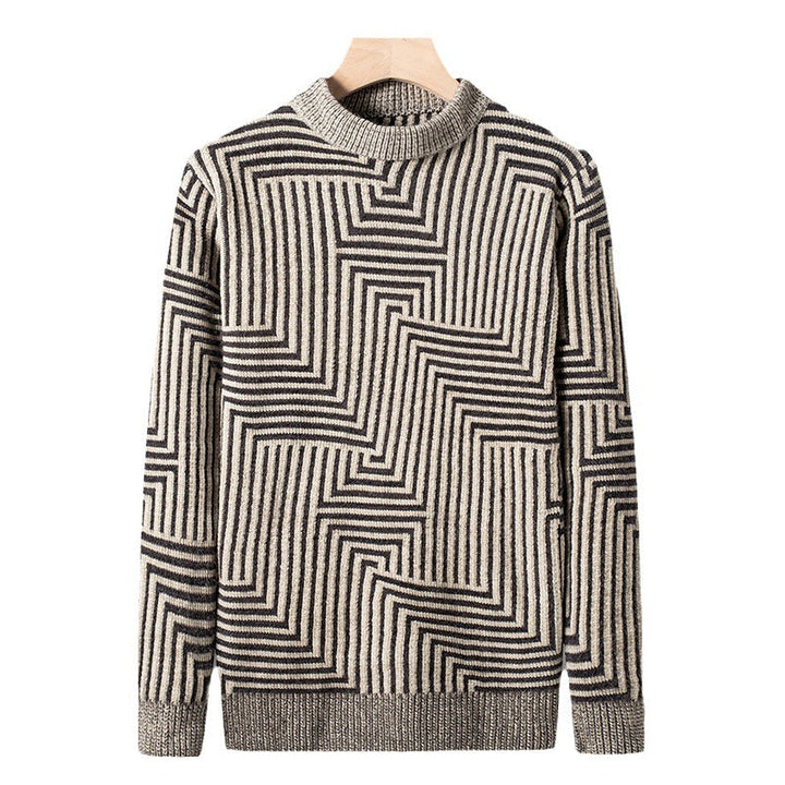 Eleganter Pullover mit stilvollem Muster für Herren, ideal für den Winter